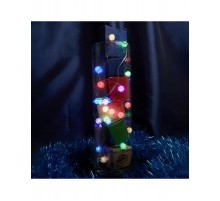 Гирлянда линейная Лед шарики, 30 LED 3м, мультиколор, батарейки 3*АА,  IP 20,  шнур 0,5м ,CL565  48612  FERON