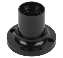 Патрон Е27 потолочный, бакелит, черный (x50)  Б0044083  ЭРА