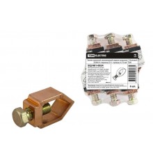 Зажим овальный алюминиевый медное покрытие 1-болтовой ЗОАМ14 стержень D14 - провод 16-70 мм2  SQ2401-0024  TDM