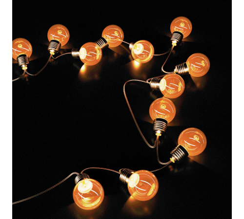 Гирлянда садовая на солнечной батарее 20 LED ламп Большие Шары Белый свет Solar, 1/12  GS034  Gauss