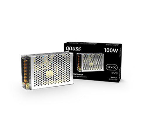 Блок питания для светодиодной ленты LED STRIP PS 100W 12V IP20  202003100  Gauss