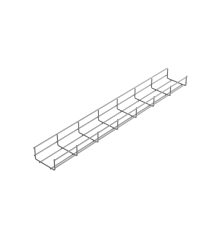 Лоток проволочный 100х60х3000х4,0мм нержавеющий  PL60*100*3000 INOX  КМ-профиль