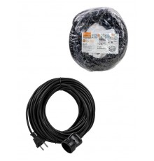 Удлинитель-шнур силовой народный ПВС 2200 Вт б/з, 20м, штепс. гнездо  SQ1307-0207  TDM
