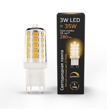 Лампа светодиодная LED 3Вт G9 AC185-265В 2700К диммируемая  107309103  Gauss