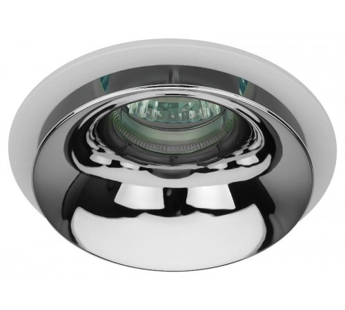 Cветильник встраиваемый декоративный KL103 WH/CH MR16 GU5.3 белый хром  Б0056353  ЭРА