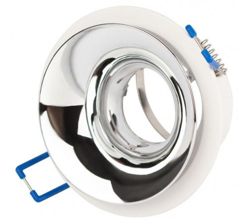 Cветильник встраиваемый декоративный KL103 WH/CH MR16 GU5.3 белый хром  Б0056353  ЭРА