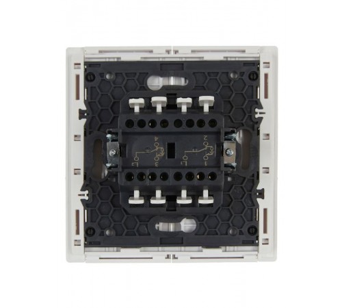 FORTE&PIANO Выключатель 2-клавишный проходной с индикацией 10А FP208 белый  FP-V22-1-10-1-K01  IEK