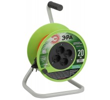 Удлинитель силовой  RP-4-2x0.75-20m на пластиковой катушке без заземления 4 розетки 20м ПВС 2х0,75мм2   Б0059779  ЭРА