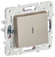 SKANDY Выключатель 1-клавишный проходной с индикацией 10А SK-V08Sh шампань  SK-V12-1-10-K37  IEK