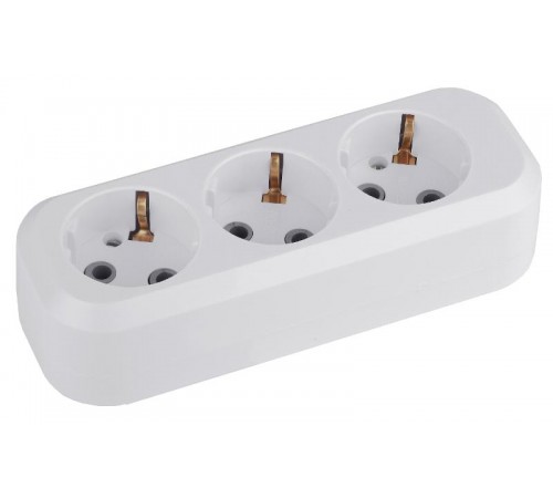 KX-3e ЭРА Колодка 3гн, зазeмл (20/1440)  Б0028338  ЭРА