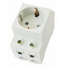 Розетка AC30-111 с заземляющим контактом на DIN-рейку  775001  CHINT