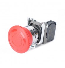 Кнопка аварийн ост SB4 в сборе 22мм 40мм повернуть для возврат металл 1Н  SB4BS8442  SE