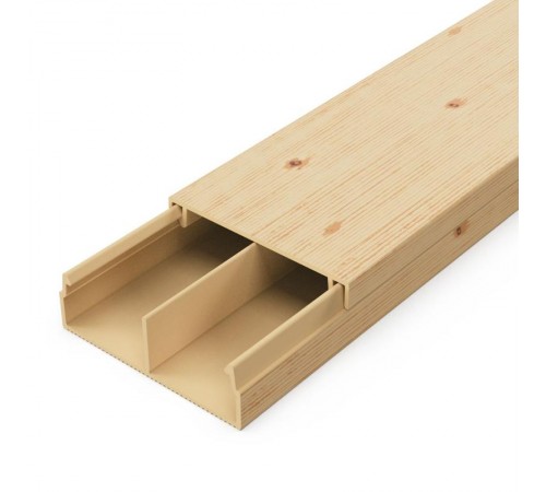 Кабель-канал сосна 2-й замок 30х10 мм перегородкой (110 м/уп)  PR03.0245  Промрукав