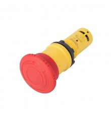 Кнопка аварийного останова SB7 моноблочная 22мм красная, 40, повернуть для возвр, пластик, 1НЗ, IP6  SB7ES542P  SE