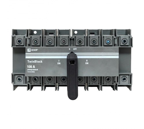 Рубильник 100A 4P реверсивный c рукояткой для прямой установки TwinBlock  tb-s-100-4p-rev  EKF