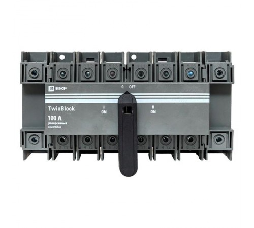 Рубильник 100A 4P реверсивный c рукояткой для прямой установки TwinBlock  tb-s-100-4p-rev  EKF