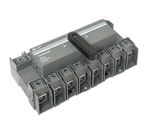 Рубильник 100A 4P реверсивный c рукояткой для прямой установки TwinBlock  tb-s-100-4p-rev  EKF