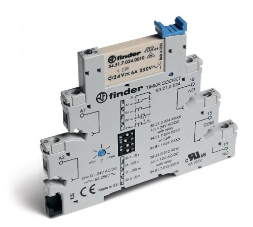 Интерфейсный модуль, твердотельное реле с таймером (мультифункциональные: AI,DI,GI,SW); выход 2A (240В АС); питание 24В АС/DC  382100248240  Finder