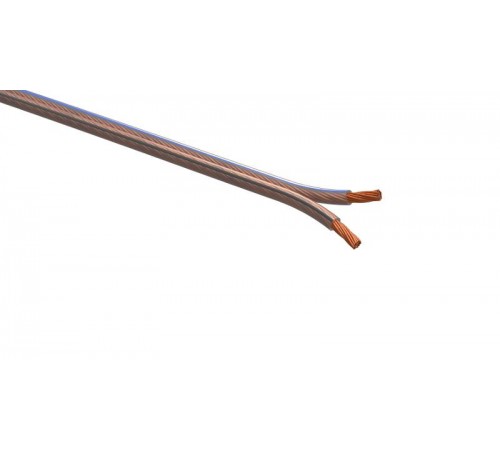 A-75-S Акустический кабель 2х0,75 мм2 прозрачный, 100м (12/216)  Б0048272  ЭРА