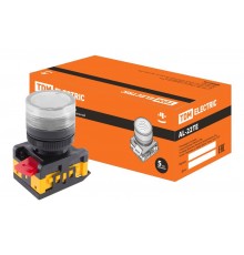 Лампа AL-22TE сигнальная d22мм прозрачн. неон/230В цилиндр   SQ0702-0039  TDM