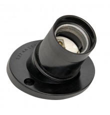 Патрон карболитовый настенный Е27 черный наклонный, индивидуальный пакет  LHC-E27-wi-p   LHC-E27-wi-p  EKF