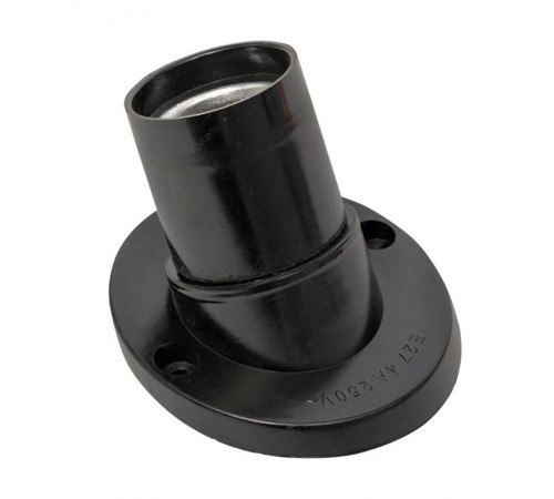 Патрон карболитовый настенный Е27 черный наклонный, индивидуальный пакет  LHC-E27-wi-p   LHC-E27-wi-p  EKF