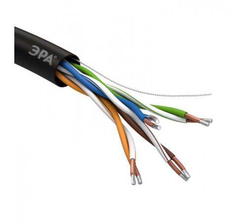 Кабель витая пара U/UTP 4x2x24AWG Cat5e CCA PE OUTDOOR 305м SIMPLE (2/30)  Б0044436  ЭРА