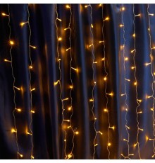 Гирлянда-занавес 230V 160 LED 1,5*1,5м, желтый, IP44 , сетевой шнур 3м в комплекте, CL18  41622  FERON