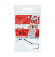 Анкер складной пружинный с крюком М3 (1 шт) - пакет ( 0,014 кг)  138586  Tech-KREP