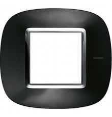 Axolute декоративные накладки в форме эллипса, металлизированные, цвет тёмный металлик, на 2 модуля  HB4802XS  Legrand