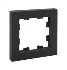 1 - местная рамка, чёрная, пластик Эпика EKF  UP1-FPB-01  EKF
