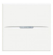 Axolute. Выключатель аксиальный одноклавишный 10А 250В. Винтовые клеммы. 2 модуля. Цвет Белый  HD4001M2N  Legrand