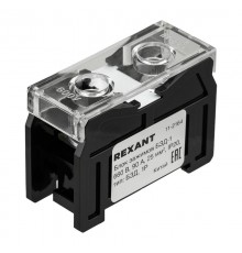 Блок зажимов клеммный БЗД 1-полюсный 25 мм2 90A на DIN-рейку  11-2164  REXANT