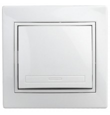 1-101-01  Intro Выключатель, 10А-250В, IP20, СУ, Plano, белый  Б0027586  Intro
