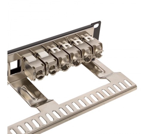 Патч-панель модульная TERACOM PRO 19'' 1U экранированная 24 порта с органайзером (пустая)  TRP-MODP-FTP-1U24  EKF