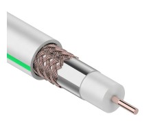 Кабель SAT 703 B, Cu/Al/Cu, (75%), 75 Ом, 100м., белый  01-2431  REXANT