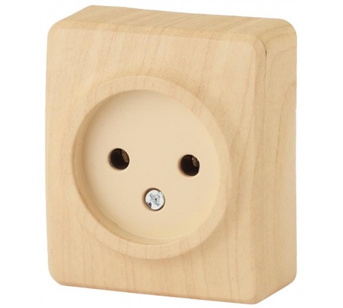 Розетка 11-2201-11  2P, 16АХ-250В, ОУ, Эксперт, Сосна (24/240/4800) Б0020681  ЭРА