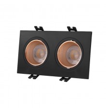 Светильник светодиодный встраиваемый DK3072-BBR , IP20, 10Вт, GU5.3, LED, черный/бронзовый, пластик  DK3072-BBR  DENKIRS