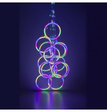 Гирлянда Неоновые кольца 2,4 м*0,65 м, ЕGNIG - RI  , мультиколор, 220В,  8 режимов, провод 1,5 м, IP20  Б0051878  ЭРА