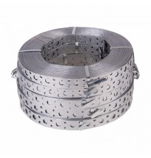 Лента полоса монтажная оцинкованная, перфорированная прямая , 20х0,70 мм, рулон 25 м  07-7107-4  REXANT