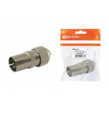 Гнездо TV антенное металл без пайки "орех", инд. упаковка  SQ1809-0026  TDM