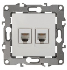 Розетка телефонная двойная 12-3106-02  2XRJ11,  слоновая кость  Б0014718  ЭРА