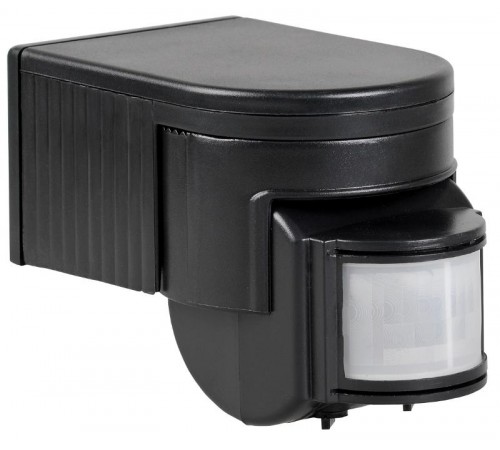 Датчик движения ДД 012 черный, макс. нагрузка 1100Вт, угол обзора 180град., дальность 12м, IP44,  LDD10-012-1100-002  IEK