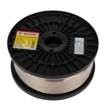 Трос стальной в ПВХ оплетке d=4,0 мм, прозрачный (бухта 100 м)  09-5240  REXANT