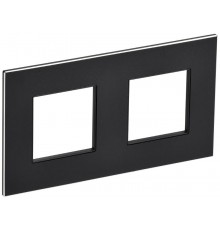 SKANDY Рамка 2-местная SK-F32Bl металл черный   SK-M22-M-K02  IEK