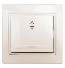 1-103-02 Intro Переключатель, 10А-250В, IP20, СУ, Plano, сл.кость  Б0027600  Intro