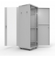 19" Напольный шкаф серии Standart 22U 600х1000 мм, передняя дверь стекло, задняя дверь металл, RAL 7035 (состоит из 3 частей)  04-2315  REXANT