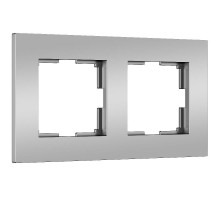 W0022965/ Электроустановочные изделия - Рамка на 2 поста Slab (серебро софт)a062813Werkel