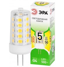 Лампа светодиодная  GREEN LINE LED G4-JC-5W-830-12V GL G4 5Вт капсула теплый белый свет  Б0067190  ЭРА