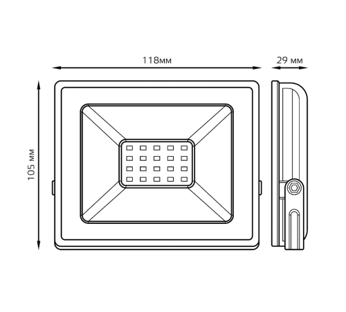 Прожектор светодиодный  20W 1350lm IP65 6500К белый  613120320  Gauss